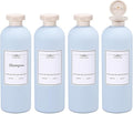 ASEVAT 13.5oz 4pack Refillable Travel Shampoo and Conditioner Bottles, Travel by ASEVAT