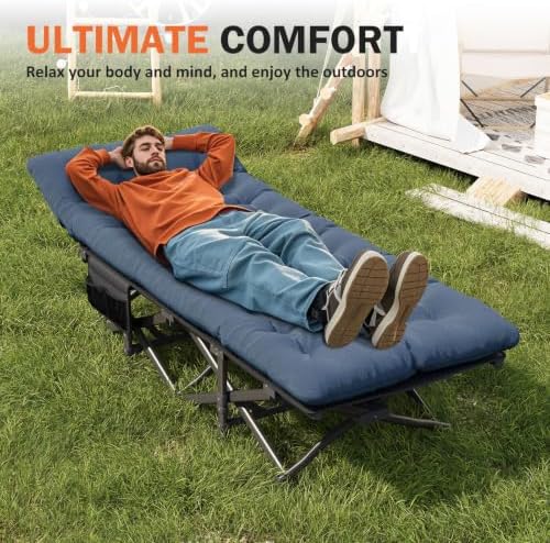 ATORPOK Camping Cot for Adults with Comfortable Cushion, Folding Bed - Image 7