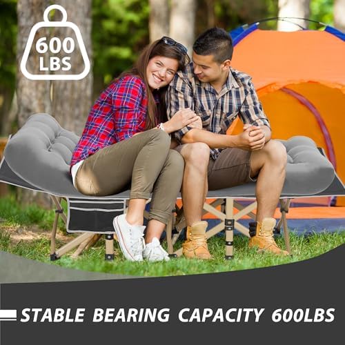 Folding Camping Cot with Mattress for Adults,28" Wide,600LBS - Image 2