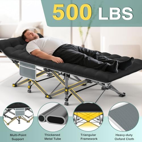 ZENPETIO Folding Camping Cot for Adults, 28" Heavy-Duty Portable Cots Bed - Image 4