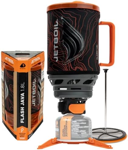Jetboil Flash Java Portable Fast Boil Stove and Coffee Press for Camping and Backpacking, 1-Step Auto Ignition, Propane/Isobutane Burner by Unknown