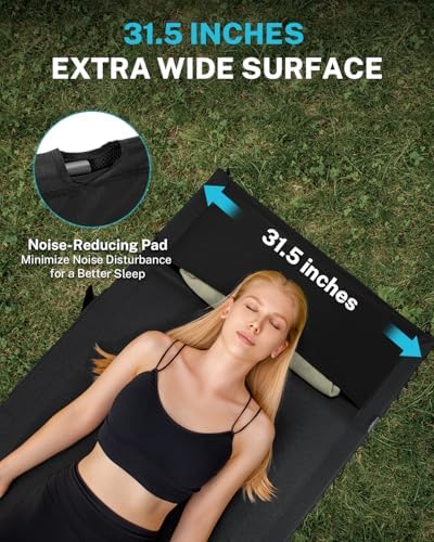 Gonex 31" Wide Camping Cot Lightweight Folding Portable Camp Cot for Adult - Image 5