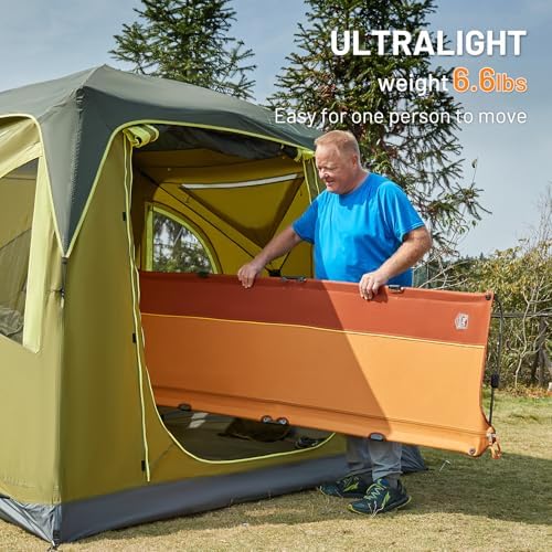 TIMBER RIDGE 20-Second Quick Set-Up Camping Cot, Aluminum Folding Cot - Image 2