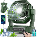 Portable Fan Rechargeable,Camping Fan 20000mAh,Battery Powered Fan with LED by COZII