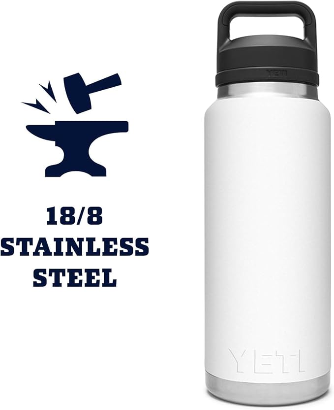 YETI Rambler 36 oz Bottle, Vacuum Insulated, Leakproof, Stainless Steel with Chug Cap | Vacuum Insulated, Leakproof, with Chug Cap - Image 8