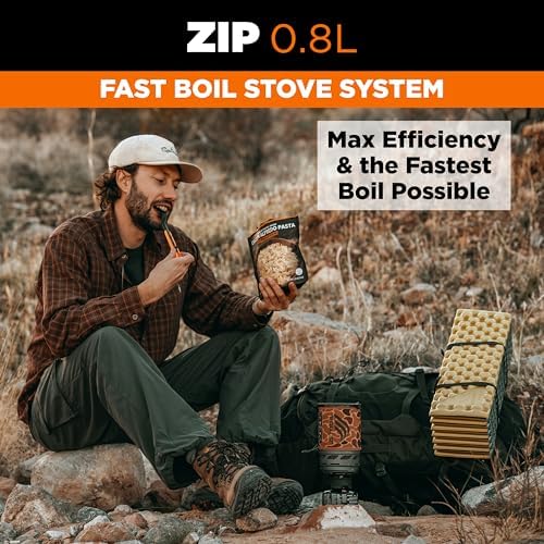 Jetboil Zip 0.8L Portable Fast Boil Stove with Easy-Turn Knob Igniter for Backpacking and Camping, Propane/Isobutane Burner - Image 2