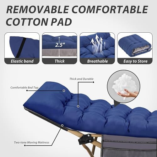 Folding Camping Cot with Mattress for Adults,28" Wide,600LBS - Image 4