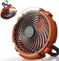 ASNUG Camping Fan with LED Lantern, 6000mAh Battery Operated Rechargeable Fan, 3 Speeds,180° Rotation, Portable Desk Fan with Hanging Hook, Tent Fan for Travel Camping Outdoor Fishing by ASNUG