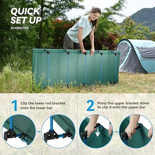 MARCHWAY Ultralight Folding Tent Camping Cot Bed, Portable Compact for Outdoor Travel, Base Camp, Hiking, Mountaineering, Lightweight Backpacking (Green) - Image 5