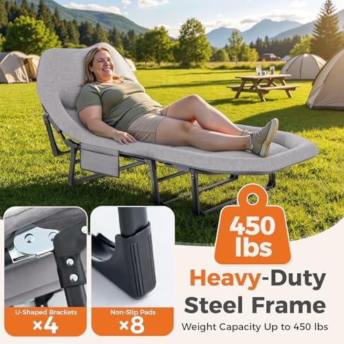 NEWBULIG Camping Cots for Adults, Camping Cot with Mattress - Image 5