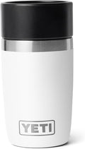 YETI Rambler 8 oz Travel Bottle, Stainless Steel, Vacuum Insulated with Leakproof Commuter Cap, White by YETI