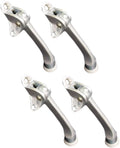 QCAA Heavy Duty Kickdown Door Stopper, Zinc Die Cast, Satin Chrome, 4 Pack by QCAAHardware