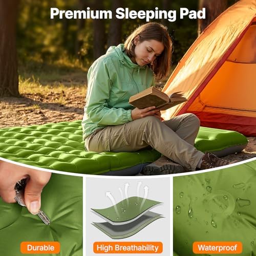 OGERY Sleeping Pad, Ultralight Inflating Camping Pad with 6" Extra-Thick - Image 5