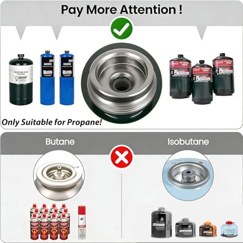 HOMGEN Portable Dual Burner Propane Stove - 20,000 BTU Foldable Camping Stove with Piezo Ignition- Portable 2 Burner for Camping/Hiking/Picnic/RV Travel Trip-Includes Storage Bag & Hose (Green) - Image 2