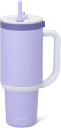 Ello Oasis 40 oz Tumbler with Handle & Retracting Straw | Reusable Insulated Stainless Steel Cup 100% Leakproof, Gifts for Teens Women Men | Keeps cold for 20 Hours, Cup Holder Friendly, Twilight by Ello