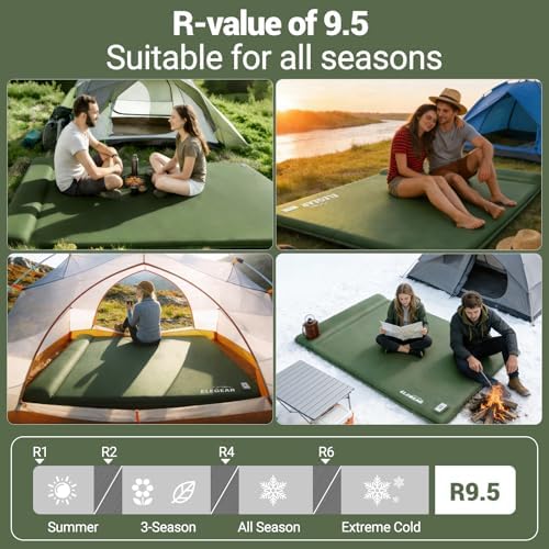 Elegear Self Inflating Sleeping Pad with Electric Pump Memory Foam, Queen - Image 5