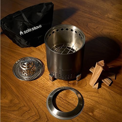 Solo Stove Mesa, 5.1 Inch Tabletop Fire Pit with Stand - Smokeless, Stainless Steel Fire Pit for Camping, Outdoor & Patio- Wood Burning or Pellet Fueled Portable Bonfire, 1.4lbs, Water - Image 3