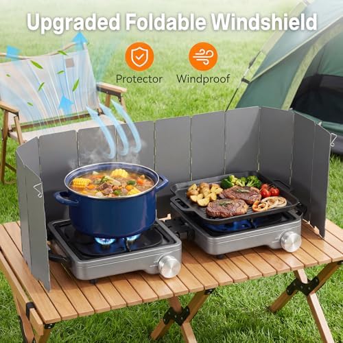 2-Burner Portable Propane Camping Stove,30000 BTU Foldable Gas Stove - Image 3