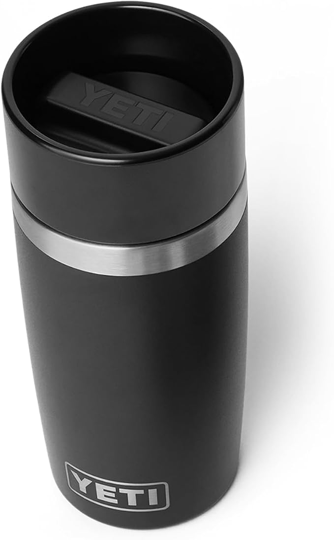 YETI Rambler 12 oz Travel Bottle, Stainless Steel, Vacuum Insulated with Leakproof Commuter Cap, Black by YETI