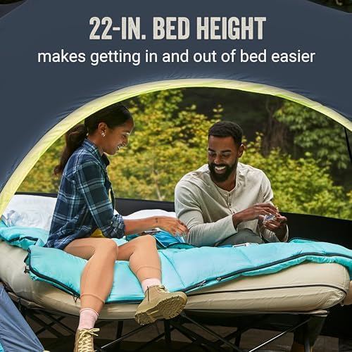Coleman Queen-Size Airbed Cot Combination, Folding Air Mattress with Steel Frame & Side Table, Battery Pump Included, Great for Camping, Lounging, Elevated Sleeping, Guests, & More - Image 6