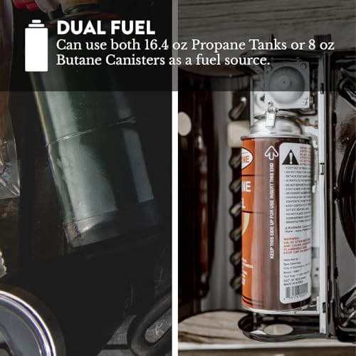 GasOne 15,000 BTU Propane or Butane Stove Dual Fuel Stove Portable Camping Stove - Patented - with Carrying Case Great for Emergency Preparedness Kit - Image 4