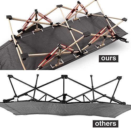 REDCAMP Oversized Camping cots for Adults 500lbs, Extra Wide Sleeping Cots Tall Sleeping Cots Heavy Duty, XL Cots Portable for Outdoor Indoor Office, Grey - Image 4