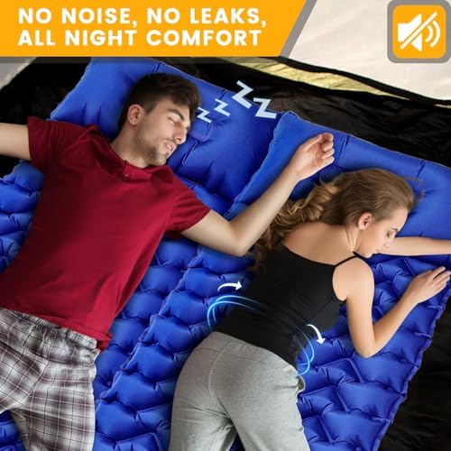 4-Inch Camping Sleeping Pad with Foot Pump and Pillow - Image 6