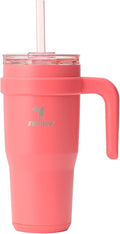 REDUCE 24 oz Stainless Steel Tumbler with Handle - Dual-Wall Vacuum Insulated Travel Mug, Sweat-Proof Lid & Reusable Straw - Keeps Drinks Cold for 24 Hrs, Fits Cupholders, Dishwasher Safe - Daiquiri by Reduce