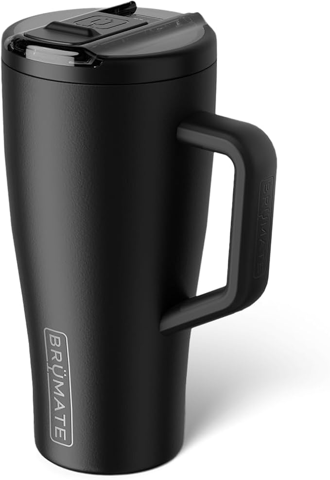 BrüMate Era Flip 30oz Tumbler with 100% Leakproof Covered Straw Lid | Hygienic Covered Straw | Insulated Stainless Steel Water Bottle with Handle | Cup Holder Friendly | BPA-Free (Matte Black) - Image 2