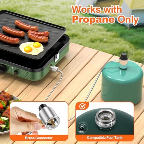 Propane 2-Burner Foldable Camping Stove with Carry Bag, Portable Propane Camp Stoves with Adjustable Burners & Piezo Ignition for Outdoor Cooking, Tailgating, Backyard Gathering(Griddle Not Included) - Image 6