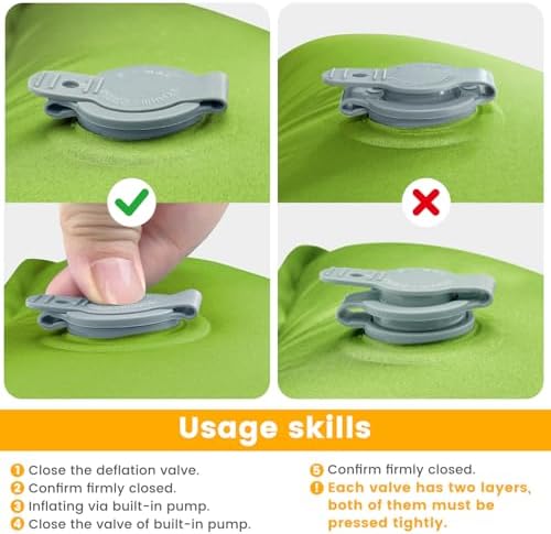 Camping Sleeping Pad, Ultralight Camping Mat with Pillow Built-in Foot Pump, Inflatable Sleeping Pads Compact for Travel, Camping Backpacking Hiking Tent Car Camp Gear - Image 4