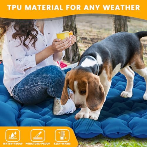 Sleeping Pad, Compact Sleeping Pad for Camping with Pillow Built-in Foot Pump, Inflatable Sleeping Mat for Travel Backpacking Hiking Sleeping Bag Tent, Outdoor Adventure Camp Gear | Inflatable Sleeping Mat for Travel, Backpacking, Hiking, Sleeping Bag,... - Image 6