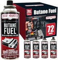 Chef Master Butane Fuel Canister, Camping Stove, Torch Refill, 8oz, 72-Pack by ChefMasterProfessional
