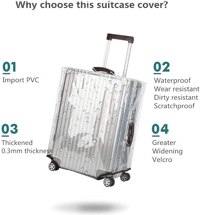 28 Inch Clear PVC Luggage Cover Protectors Suitcase Covers - Image 6