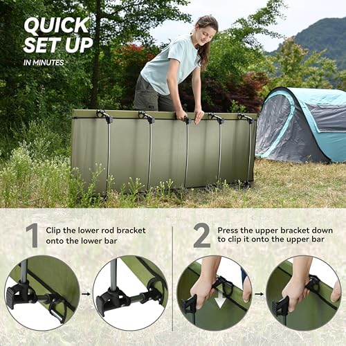 MARCHWAY Ultralight Folding Tent Camping Cot Bed, Portable Compact for Outdoor Travel, Base Camp, Hiking, Mountaineering, Lightweight Backpacking (Army Green) - Image 5