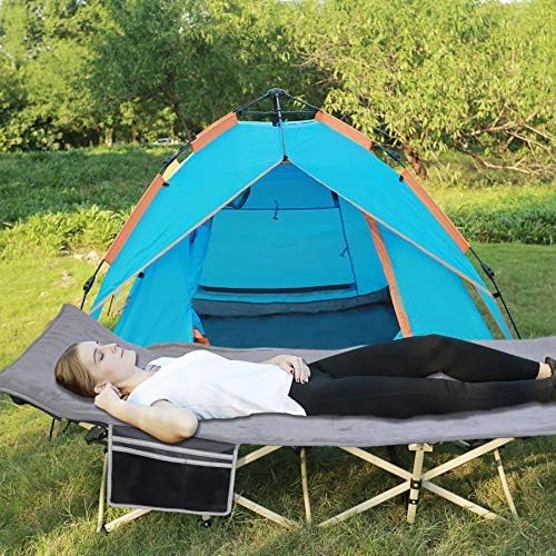 REDCAMP Camping Cot for Adults,Sleeping Cot Bed with Pad, Travel Camp Cots Portable for Outdoor Home Office,Gray - Image 5