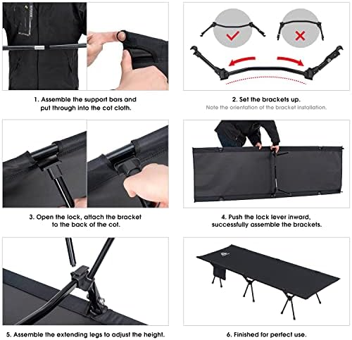 Ultralight Camping Cot for Adults, Aluminium Backpacking Folding Bed - Image 6