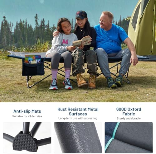 TIMBER RIDGE 31.8" W Extra Wide Heavy Duty Camping Cot for Adult, XL Cots - Image 3