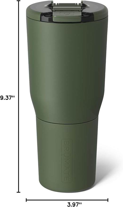 BrüMate Nav 35oz 100% Leak Proof Insulated Travel Tumbler with Magnetic BevLock™ Lid - Double Wall Cup-Holder Friendly Stainless Steel Mug (OD Green) - Image 7