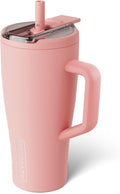 BrüMate Era Flip 30oz Tumbler with 100% Leakproof Covered Straw Lid | Hygienic Covered Straw | Insulated Stainless Steel Water Bottle with Handle | Cup Holder Friendly | BPA-Free (Guava) by Br%C3%BCMate