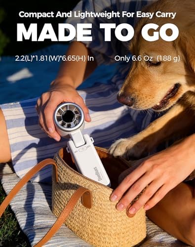Diveblues Portable Handheld Turbo Fan, 5 Gear Wind, Battery Operated, Up to 12 Working Hours, 3 IN 1 Hand Fan with Air Turbo Tech Cooling Fan for Outdoor Activities, Travel, Working, Silvery white - Image 5