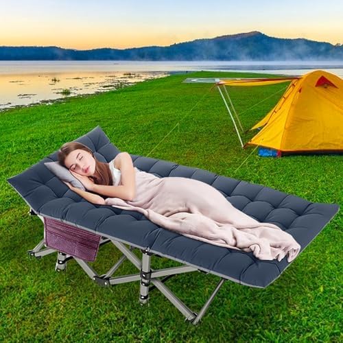 DoCred Folding Camping Cot with Mattress, 2 Pack Heavy Duty Folding Cot - Image 7