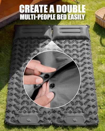 AKSOUL Camping Sleeping Pad Inflatable: Self-Inflating Compact Ultralight Air Mattress Lightweight Pad for Camping Hiking Backpacking Gray - Image 5