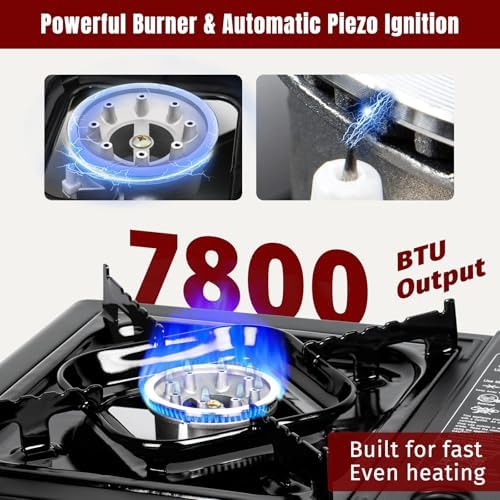 SHINESTAR Portable Butane Camping Stove with Carrying Case, 7800 BTUs - Image 4