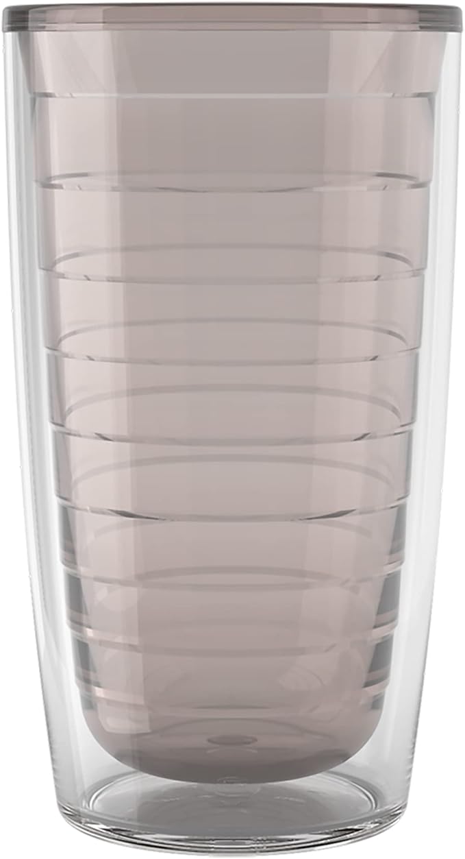 Tervis Clear & Colorful Tabletop Made in USA Double Walled Insulated Tumbler Travel Cup Keeps Drinks Cold & Hot, 16oz, River Rock by TervisTumblerCompany