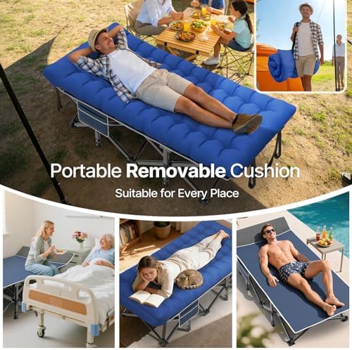 Suteck 32" XXL Folding Camping Cot, 900LBS Heavy Duty Sleeping Cots - Image 6