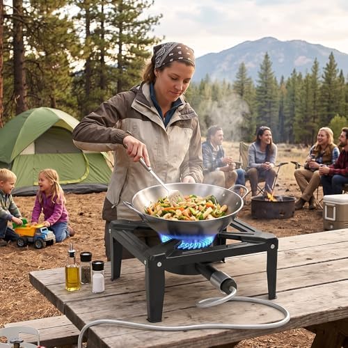 BESTFIRE Single Burner Propane Gas Stove 13000 BTU Portable Outdoor Cooker - Image 6