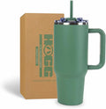 Hogg Big Swig 40 oz Tumbler with Handle and Straw - Granada Green, 40oz Insulated Stainless Steel, Water Tumbler with Straw, Water Cup with Handle, Versatile Leak Proof Lid by HoggOutfitters