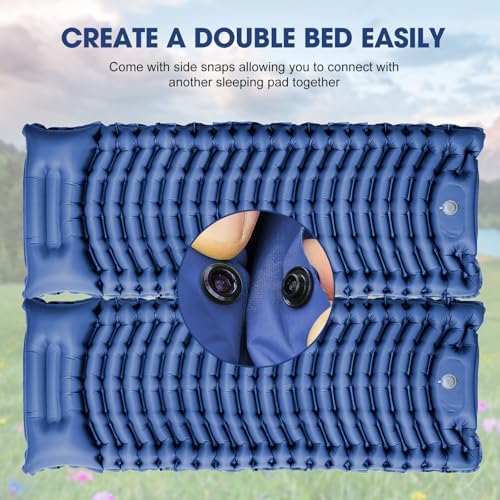 Ultralight Camping Sleeping Pad with Pillow & Built-in Foot Pump - Image 6