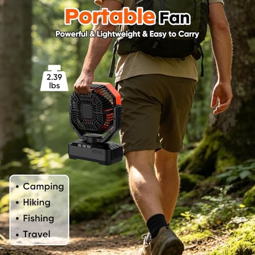 Battery Powered Fan, 20000mAh Portable Fan Rechargeable Up to 70H Runtime - Image 5